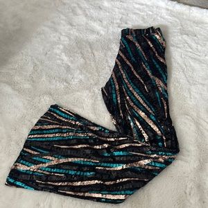 Flare sparkly pants